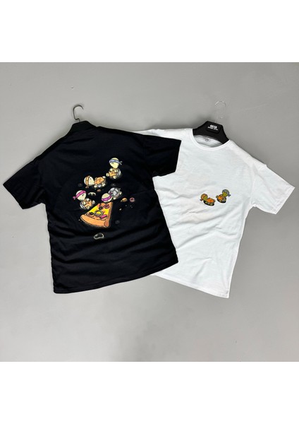 Tmb Kaplumbağa Oversize Tişört Beyaz