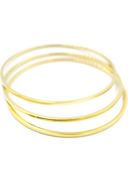 3'lü Ajda Bilezik - 60MM - Altın