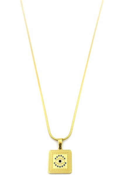 Göz Kolye- 60 cm - Altın