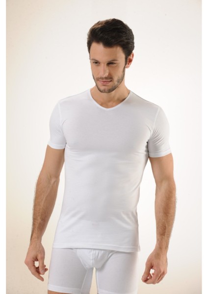 Hmd 702 6ıllı V Yaka Yarım Kolu Lıkrallı Fanılle