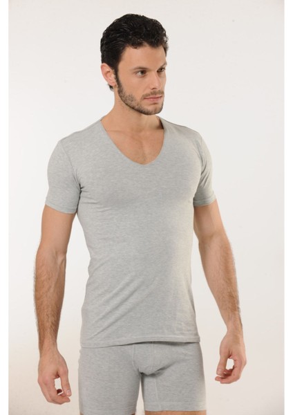 Hmd 712 6ıllı Derin V Yaka Lıkrallı Yarım Kolu Fanelle fiyatları