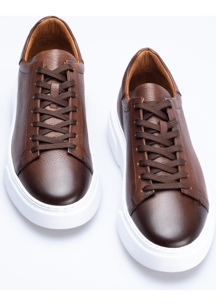 Orijinal Deri Kahverengi Günlük Erkek Ayakkabısı