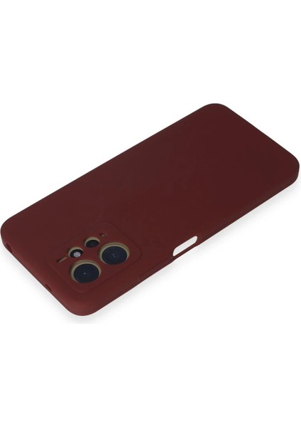 Xiaomi Redmi Note 12 4g Kılıf Nano Içi Kadife Silikon - Bordo Inslm