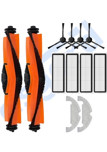 Dreame D10 Plus – D10S Plus – D10 Plus Gen 2 Uyumlu 2 Ana Fırça 4 Yan Fırça 4 Filtre 2 Mop