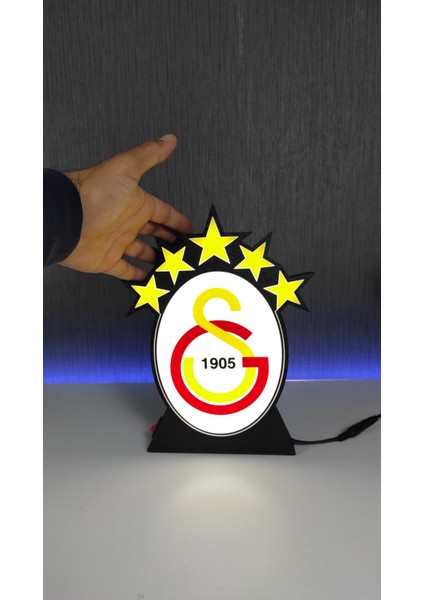 Galatasaray Gs 5 Yıldız Masa ve Duvar Lambası