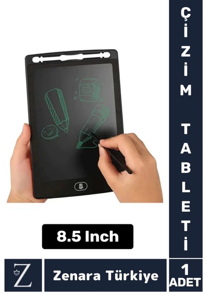 Premium Dijital Silgili Kalemli Çocuk Eğitim Tableti Grafik Ders Not Ödev Resim LCD Writing Tablet