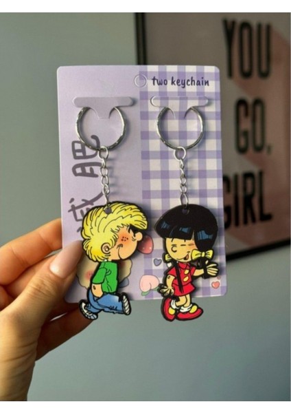 Cedric ve Chen Çift Sevgili Anahtarlık 2 Adet