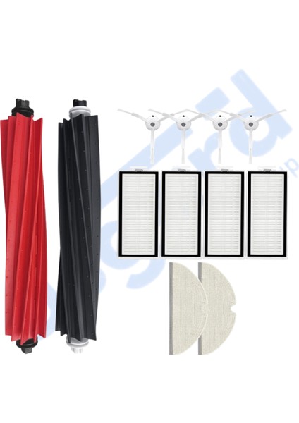 Roborock Q8 Max , Q8 Max+ Uyumlu 1 Ana Fırça 4 Yan Fırça 4 Filtre 2 Mop