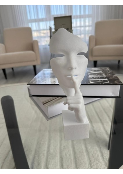 Sessizliği Ifade Eden Iskandinav Tarzı Biblo Heykel Figür Dekor Dekorasyon 3 Boyutlu