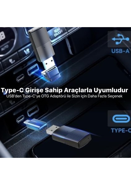 2in1 Kablosuz Apple Carplay & Android Auto Adaptörü Tak Çalıştır Modu