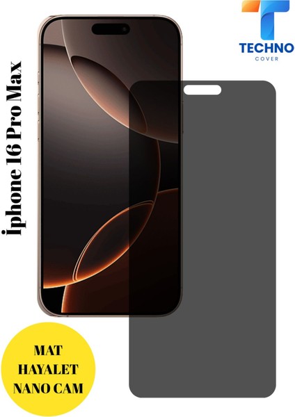 Iphone 16 Pro Max Mat Hayalet Nano Cam Darbelere Karşı Dayanıklı Esnek Nano Ekran Koruyucu