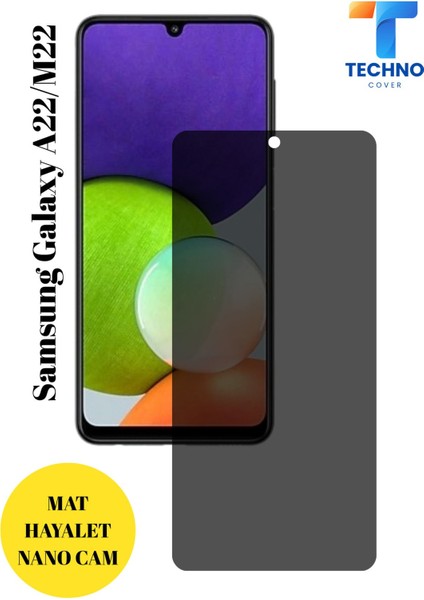 Samsung A22 /M32 Mat Hayalet Nano Cam Darbelere Karşı Dayanıklı Esnek Nano Ekran Koruyucu