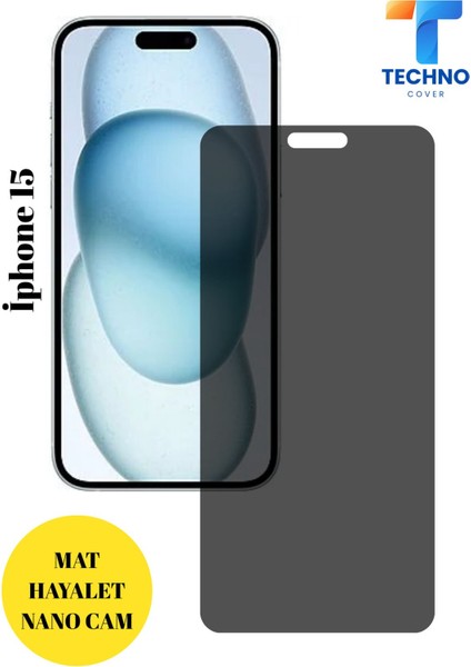 Iphone 15 Mat Hayalet Nano Cam Darbelere Karşı Dayanıklı Esnek Nano Ekran Koruyucu