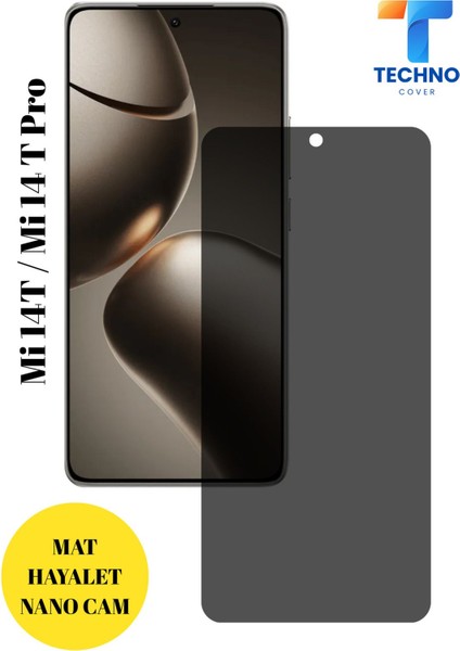 Mi 14T / 14T Pro Mat Hayalet Nano Cam Darbelere Karşı Dayanıklı Esnek Nano Ekran Koruyucu