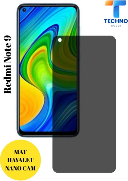 Redmi Note 9 Mat Hayalet Nano Cam Darbelere Karşı Dayanıklı Esnek Nano Ekran Koruyucu