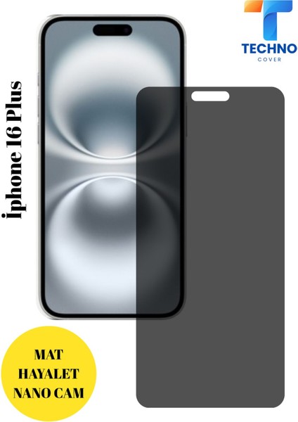 Iphone 16 Plus Mat Hayalet Nano Cam Darbelere Karşı Dayanıklı Esnek Nano Ekran Koruyucu