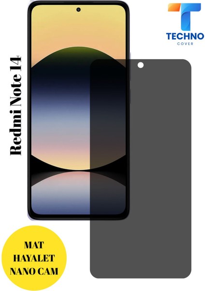 Redmi Note 14 Mat Hayalet Nano Cam Darbelere Karşı Dayanıklı Esnek Nano Ekran Koruyucu