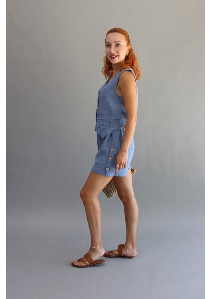 Müslin Düğmeli Yelek modelleri