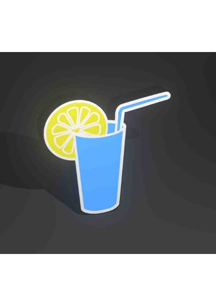 Neon LED Işıklı Milk Drink Kokteyl