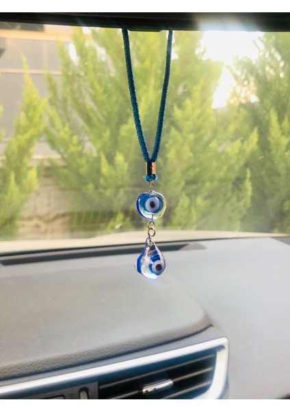 Cam Damla Araba Ayna Süsü Araba Nazarlık Nazar Koruması, Araba Hediyelik