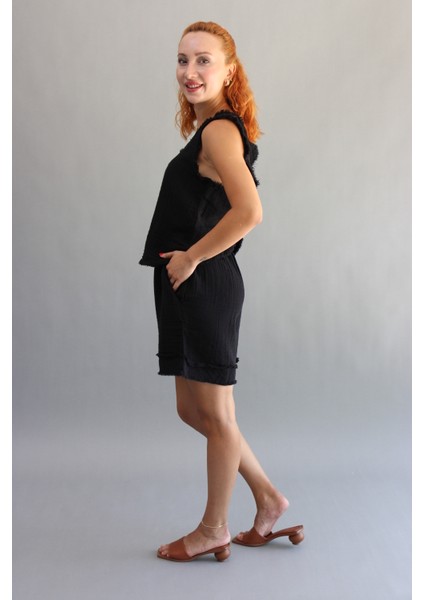 Müslin Saçaklı Şort fiyatları