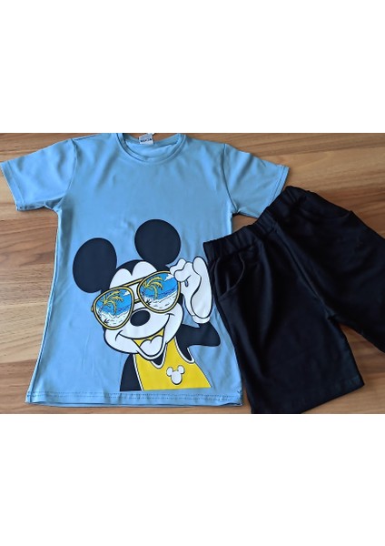 Mickey Baskılı Mavi Takım