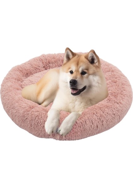 Fluffy Peluş Kedi Köpek Yatağı - Renk: Pembe