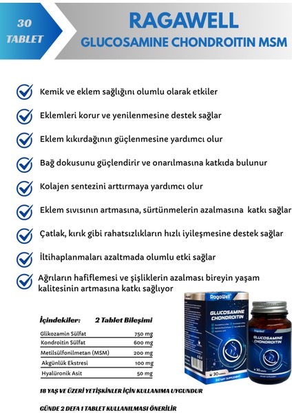 Glucosamıne Chondroıtın Msm 30 Tablet