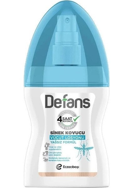 Defans Sinek Kovucu Vücut Losyonu Yağsız Formül 100 ml