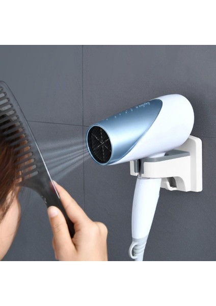 Saç Kurutma Makinesi Tutucu Pratik Yapışma Mavi 721761