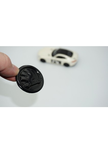 Skoda Direksiyon 43MM Siyah Logo Amblem Arma