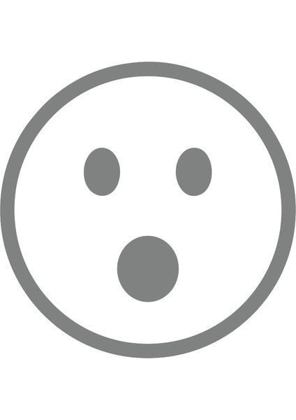 Şaşıran Emoji Araba Sticker 17X17 cm Gri