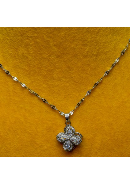 Chainbysilver Çelik Gümüşrengi Oynarlı Sallantılı Kolye