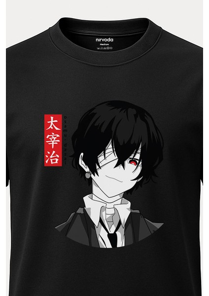 Osamu Dazai Baskılı Bungou Stray Dogs Tişört - Anime T-Shirt fırsatları