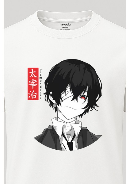 Osamu Dazai Baskılı Bungou Stray Dogs Tişört - Anime T-Shirt fırsatları
