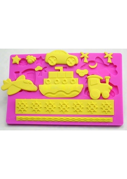 Araba Uçak Vapur Traktör Bulut Yıldız Silikon Kalıp K-1124 fırsatları