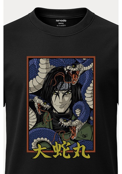 Orochimaru Yılan Baskılı Naruto Tişört - Anime Uzun T-Shirt fırsatları