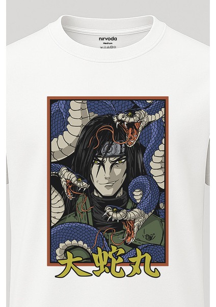 Orochimaru Yılan Baskılı Naruto Tişört - Anime Uzun T-Shirt fırsatları