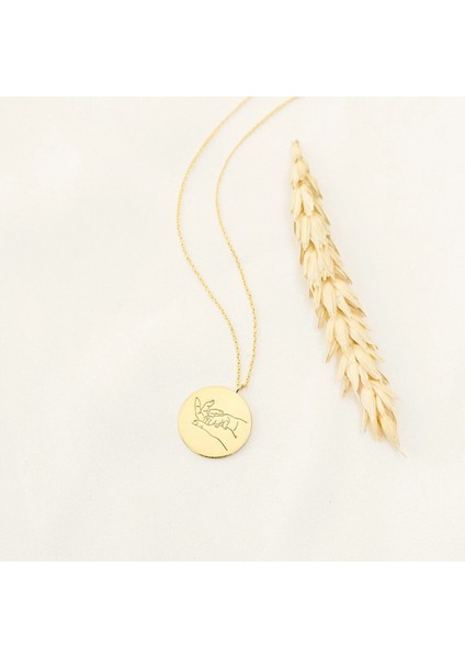 Ilk Göz Ağrım 14 Ayar Altın Kolye