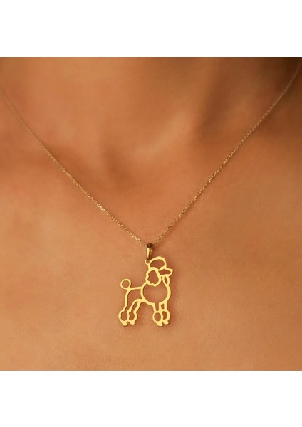Poodle 14 Ayar Altın Kolye
