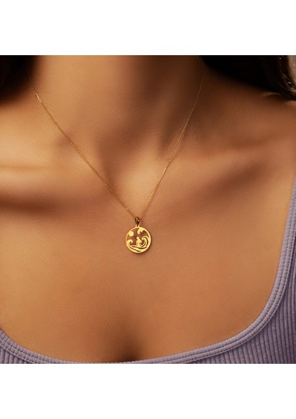 Deniz Kızı 14 Ayar Altın Kolye