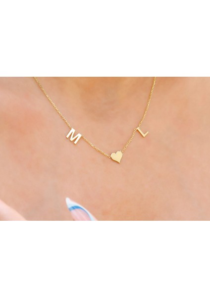 Harf Yazılı 14 Ayar Altın Kolye
