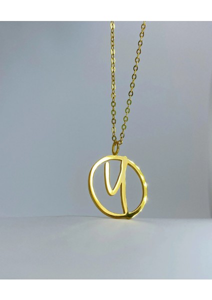 Y Harf 14 Ayar Altın Kolye