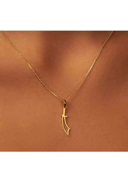 Zülfikar Kılıcı 14 Ayar Altın Kolye