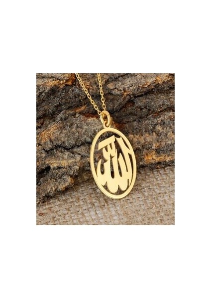 Allah Yazılı 14 Ayar Altın Kolye