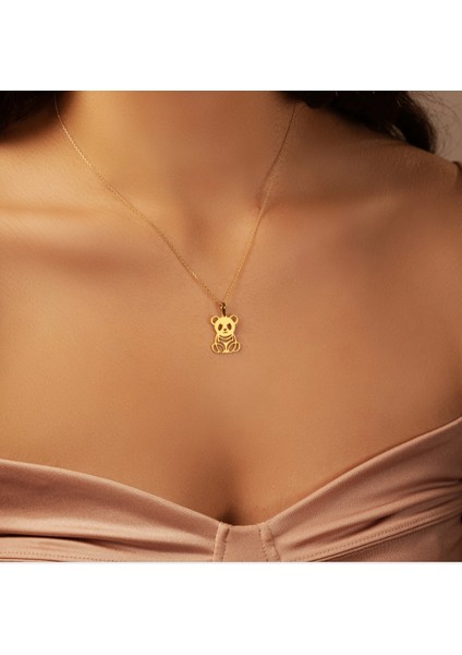Panda 14 Ayar Altın Kolye