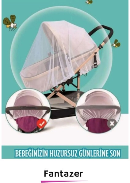 Premium Sinek Örümcek Böcek Karşı Koruma Mikro Delik Tak Çıkar 100X80X80 Bebek Arabası Cibinliği fırsatları