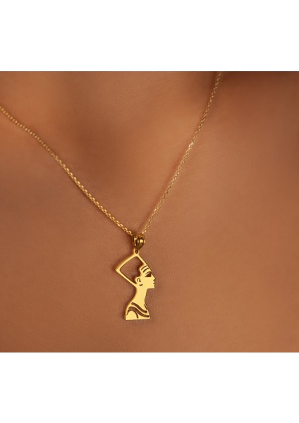 Nefertiti 14 Ayar Altın Kolye