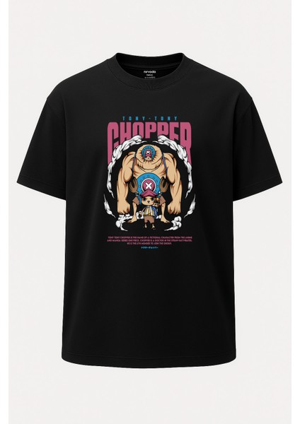 Oversize Tony Tony Chopper One Piece Baskılı Unisex Tişört
