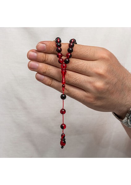 Sıkma Kehribar 925 Ayar Gümüş Tesbih